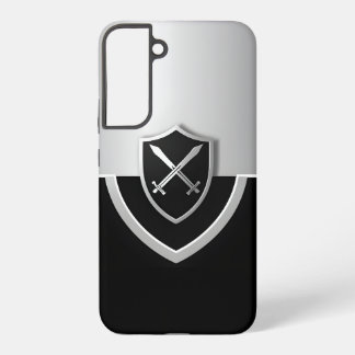 Shield with Crossed Swords Silver and Black Samsung Galaxy Case