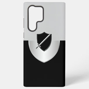 Shield with Crossed Swords Silver and Black Samsung Galaxy Case