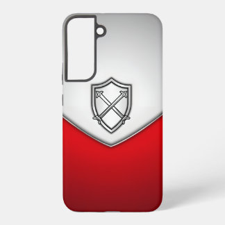 Shield with Crossed Swords Silver and Red Samsung Galaxy Case