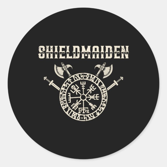 Shieldmaid Valkyrie Shieldmaiden Fan Classic Round Sticker (Front)