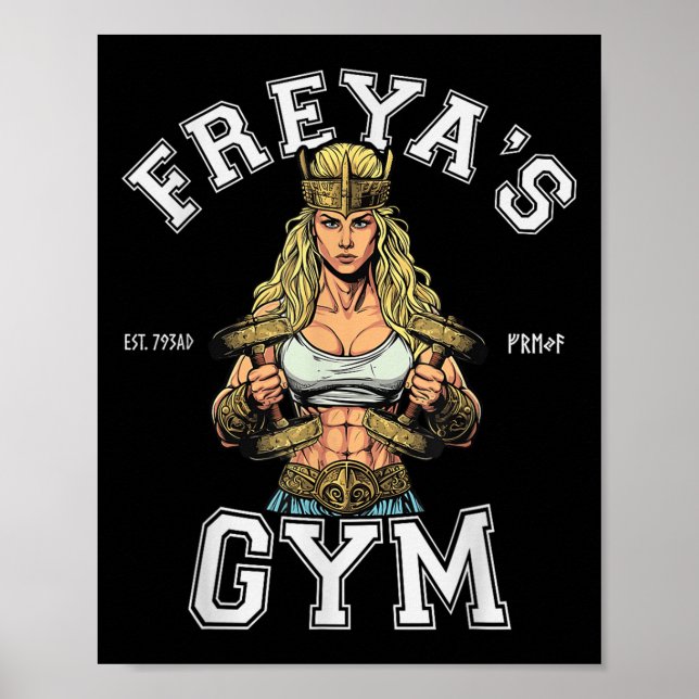 Shieldmaidens Gym Fa's Gym - Norse Goddess Workout Poster (Front)