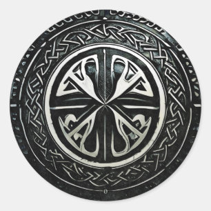 Shields up, the Viking way to face the world Classic Round Sticker