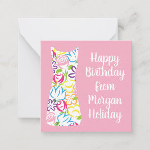 Shift Dress Personalised Gift Enclosure Cards