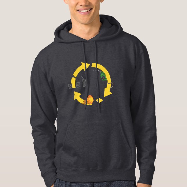 Shift Gears Automobile Gag Hoodie (Front)