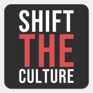 Shift The Culture Stacked Logo Square Sticker