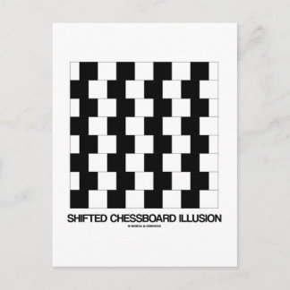 Shifted Chessboard Illusion (Optical Illusion) Postcard