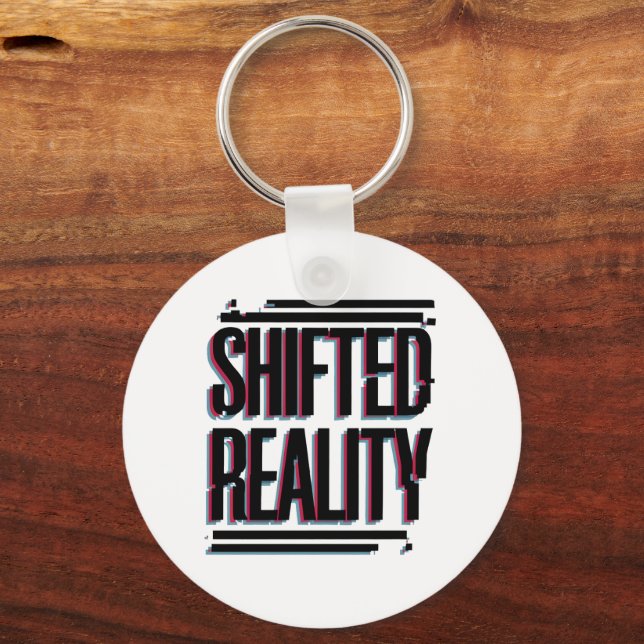Shifted Reality - Glitch in the Timeline Key Ring (Front)