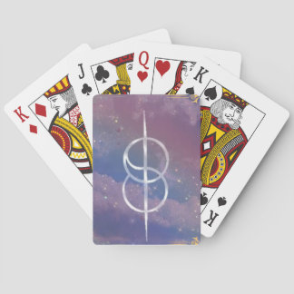 shifting symbol in the clouds playing cards