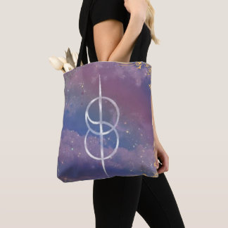 shifting symbol in the clouds tote bag