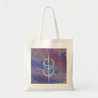 shifting symbol in the clouds tote bag