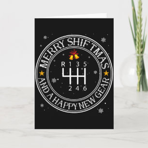 Shiftmas Car Guy Funny Mechanic Christmas Auto Man Card