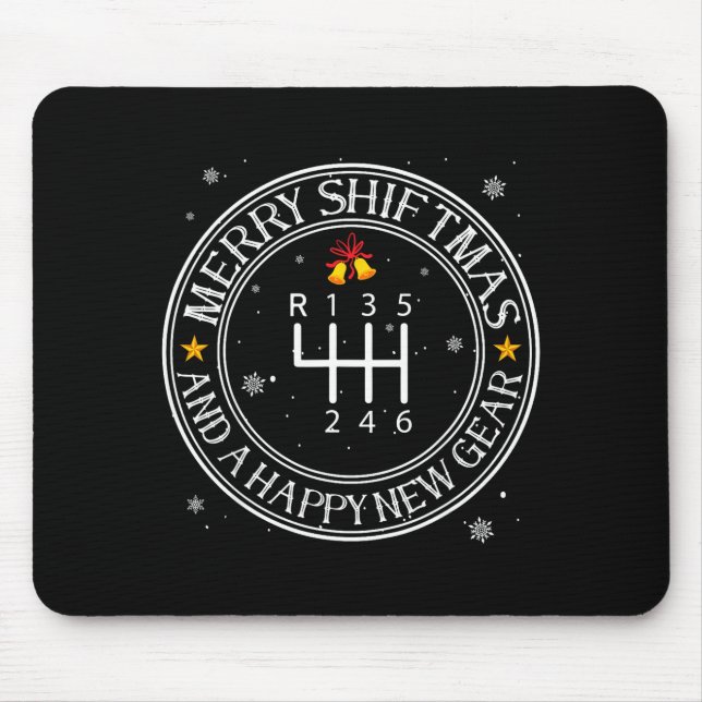 Shiftmas Car Guy Funny Mechanic Christmas Auto Man Mouse Mat (Front)