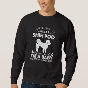 Shih Poo Dog For Women Mum Mama Baby Dog Sweatshirt