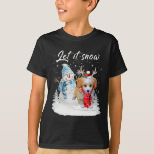 Shih Poo Santa Dog Christmas Snowman Xmas Pajama 1 T-Shirt