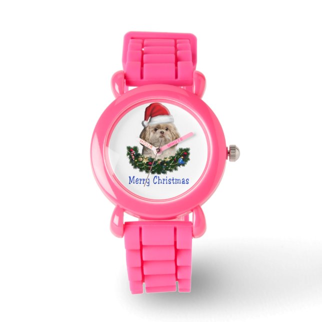 Shih-Tsu Dog  Christmas items Watch (Front)