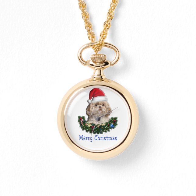 Shih-Tsu Dog  Christmas  Watch (Front)