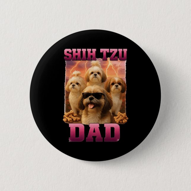 Shih Tzu    6 Cm Round Badge (Front)