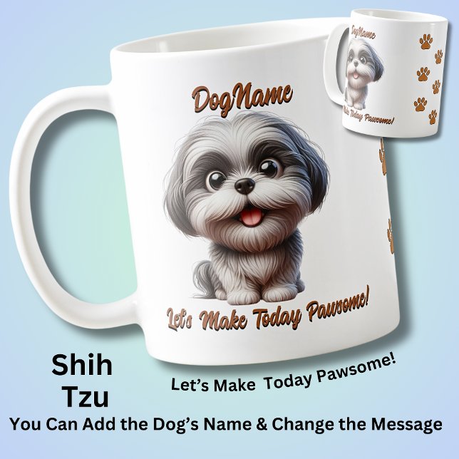 Shih Tzu  - Add Dog's Name, Change Text Coffee Mug (Creator Uploaded)