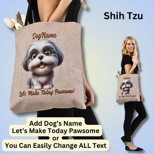 Shih Tzu - Add Dog's Name, Change Text Tote Bag