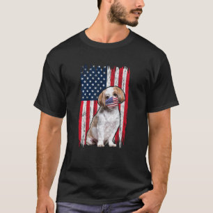 Shih Tzu American Flag Dog Wears Face Mask 4th Of T-Shirt