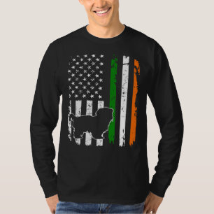 Shih Tzu American Flag Ireland Dog T-Shirt