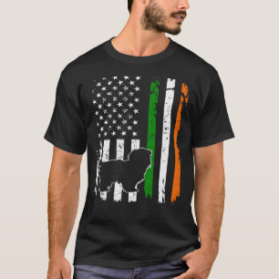 Shih Tzu American Flag Ireland Dog T-Shirt