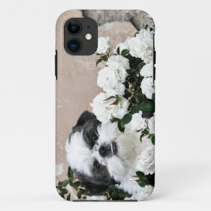 Shih Tzu and roses iPhone 11 Case