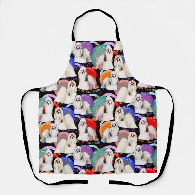 Shih Tzu Beauties All-Over Print Apron (Front)