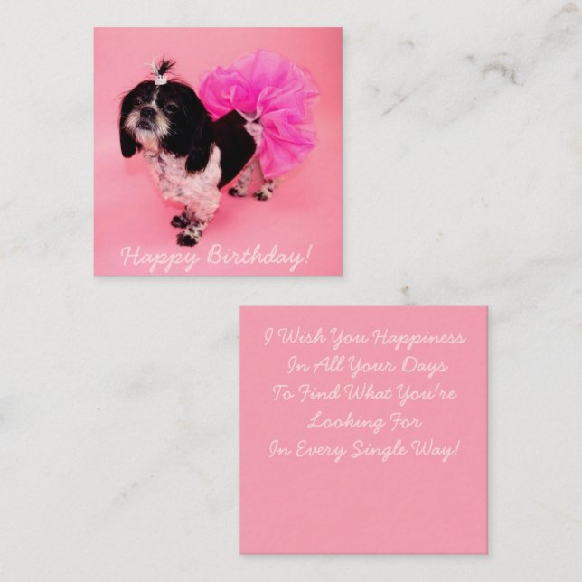 Shih Tzu Birthday Card (Front/Back)
