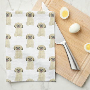 Shih Tzu (Blonde Tan Golden) Tea Towel