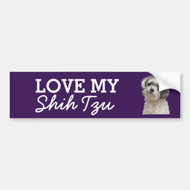 Shih Tzu bumper sticker (Front)