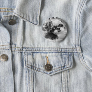 Shih Tzu Button