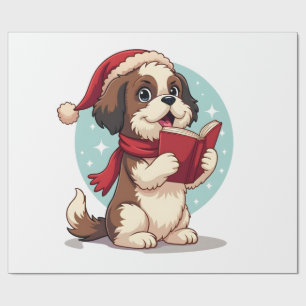 Shih Tzu Carol Singer Wrapping Paper