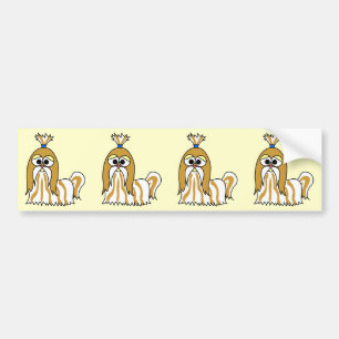 Shih Tzu Cartoon Bumper Sticker