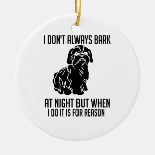 Shih Tzu Ceramic Tree Decoration
