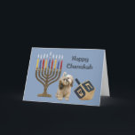 Shih Tzu Chanukah Card Menorah Dreidel<br><div class="desc">Remembering family and friends during the Chanukah season is a wonderful way to keep in touch with the people you love and care about. I created these dog Chanukah cards with love and care and I am sure anyone who loves dogs will be delighted to receive them. You do have...</div>