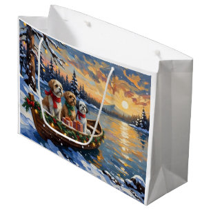 Shih Tzu Christmas Boat Holiday Large Gift Bag