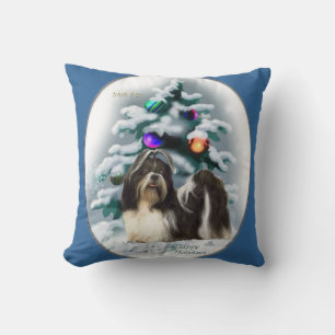 Shih Tzu Christmas Cushion