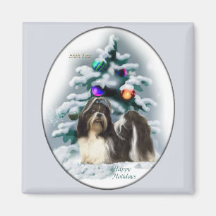 Shih Tzu Christmas Gifts Magnet