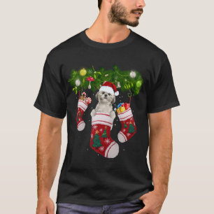 Shih Tzu Christmas Lights Gift Funny Xmas Dog Love T-Shirt