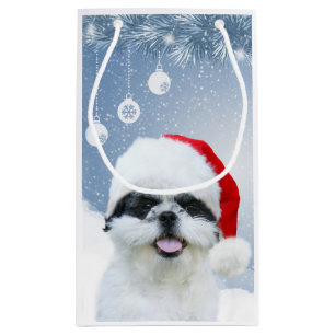 Shih Tzu Christmas Small Gift Bag