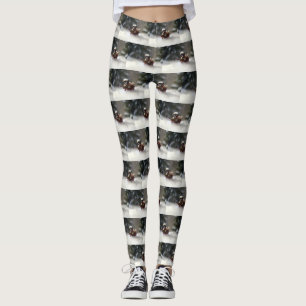 Shih Tzu Christmas snow winter Leggings