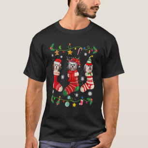 Shih Tzu Christmas Socks Xmas Dog   T-Shirt