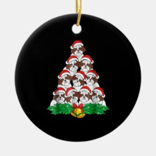 Shih Tzu Christmas Tree Dog Xmas Lover Ceramic Tree Decoration