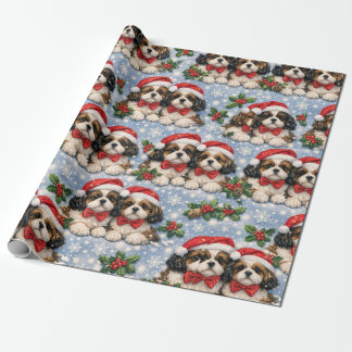 Shih Tzu Christmas Wrapping Paper