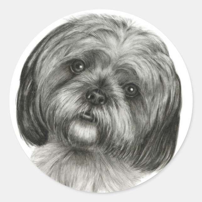 Shih Tzu Classic Round Sticker (Front)