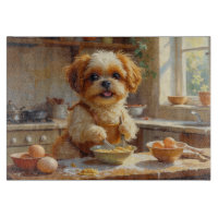 Shih Tzu Cooking in Kitchen