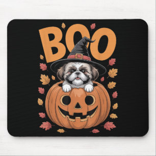 Shih Tzu Costume On Pumpkin Halloween Shih Tzu  Mouse Mat