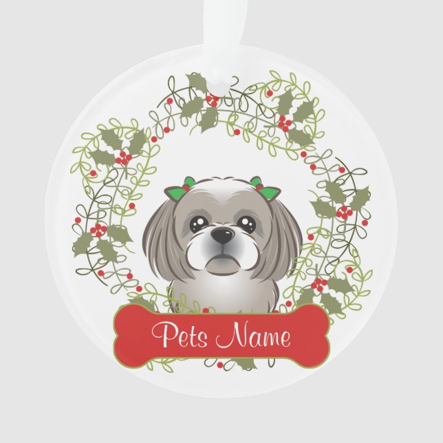 Shih Tzu Customisable Ornament (Front)