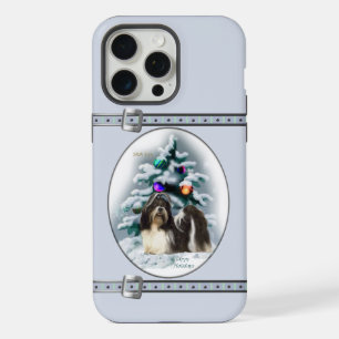 Shih Tzu Cute Blue Christmas Holidays iPhone 15 Pro Max Case